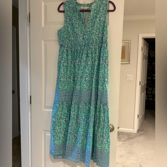 vineyard green dress Mimi Eyelet Midi Dress main image 0